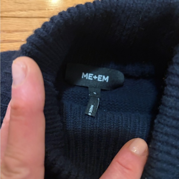 ME + EM Merino Cashmere Curved Hem High Neck Sweater - Small - Picture 10 of 10